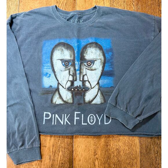Pink Floyd 1994 Division Bell North American Tour T-Shirt Sz L/XL Crop L/S - Picture 1 of 5